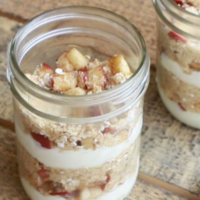 Apple Crumble Cheesecake Trifles - Snack Factory